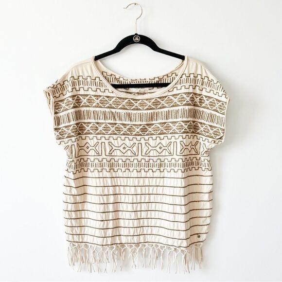 Ralph Lauren denim & supply heavy‎ embroidered fringe top - Picture 1 of 8